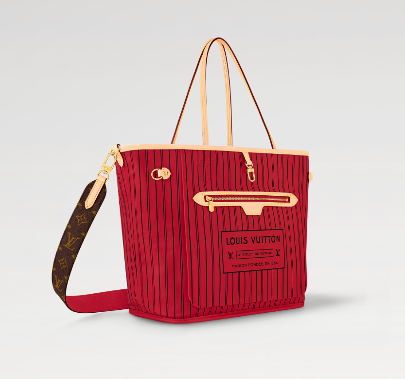 Louis Neverfull Bandouli��re Inside Out MM bag size: 31*28 * 14 cm