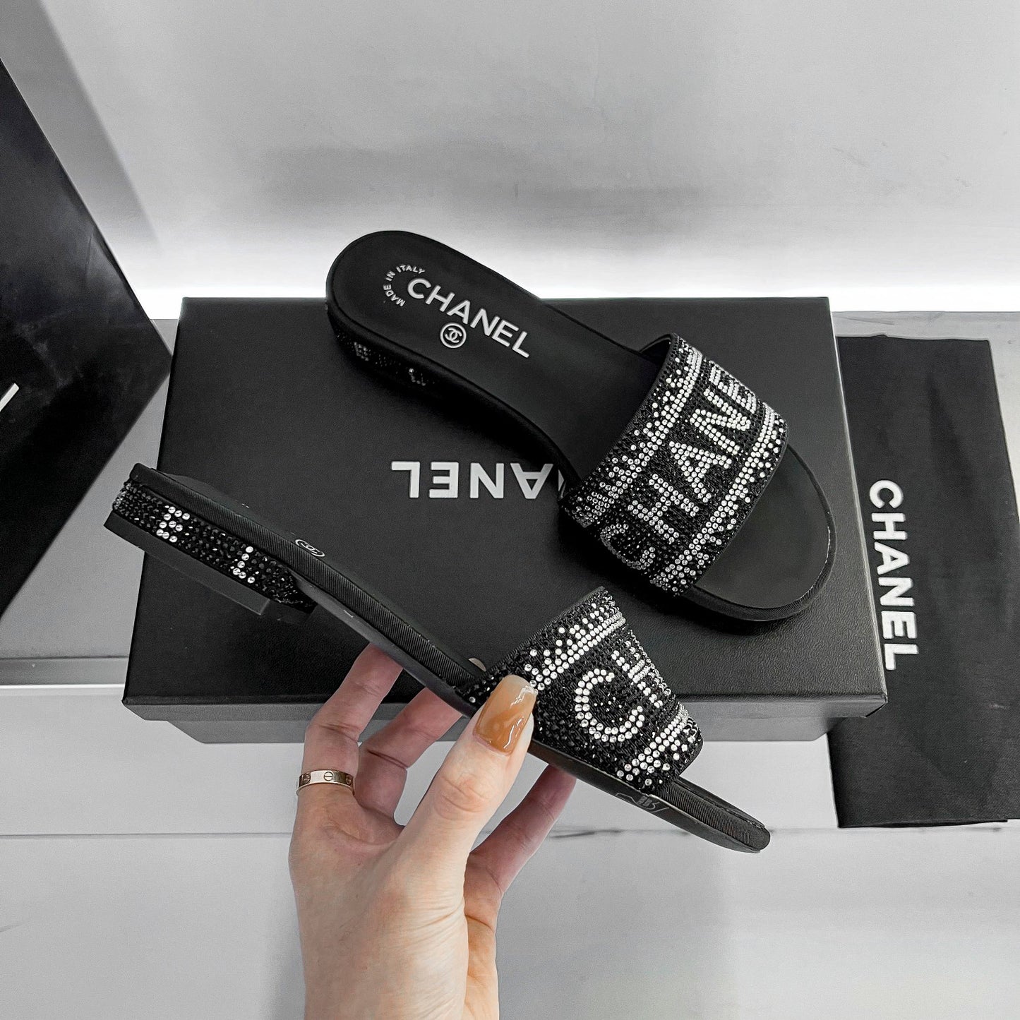 CC new arrival blingbling diamond slippers