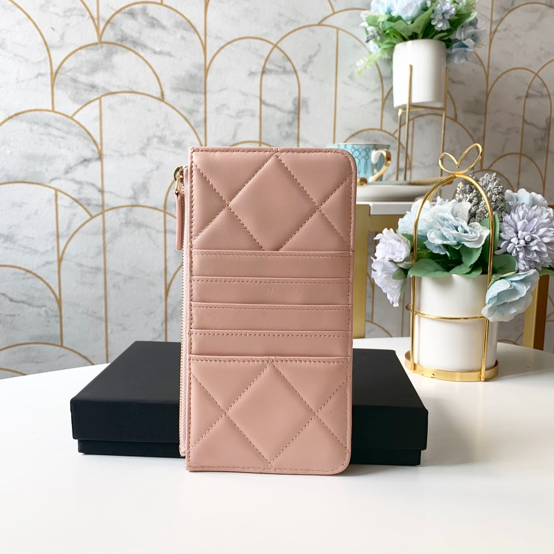 cc 19 Matelasse Phone and Card Case Pink Bag For Women 19cm/7.5in
