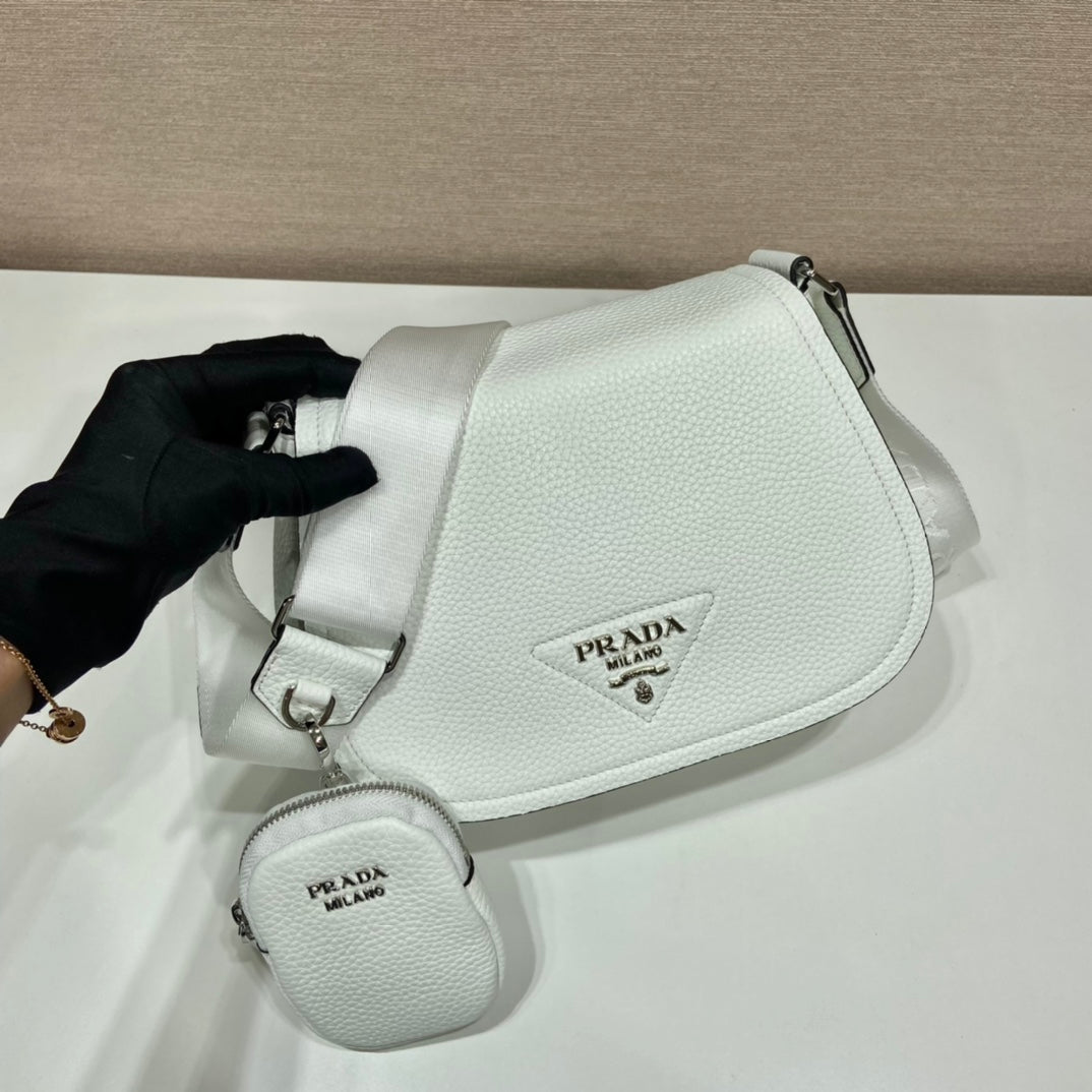 Pra Shoulder Bag White For Women, Women's Bags 8.6in/22cm