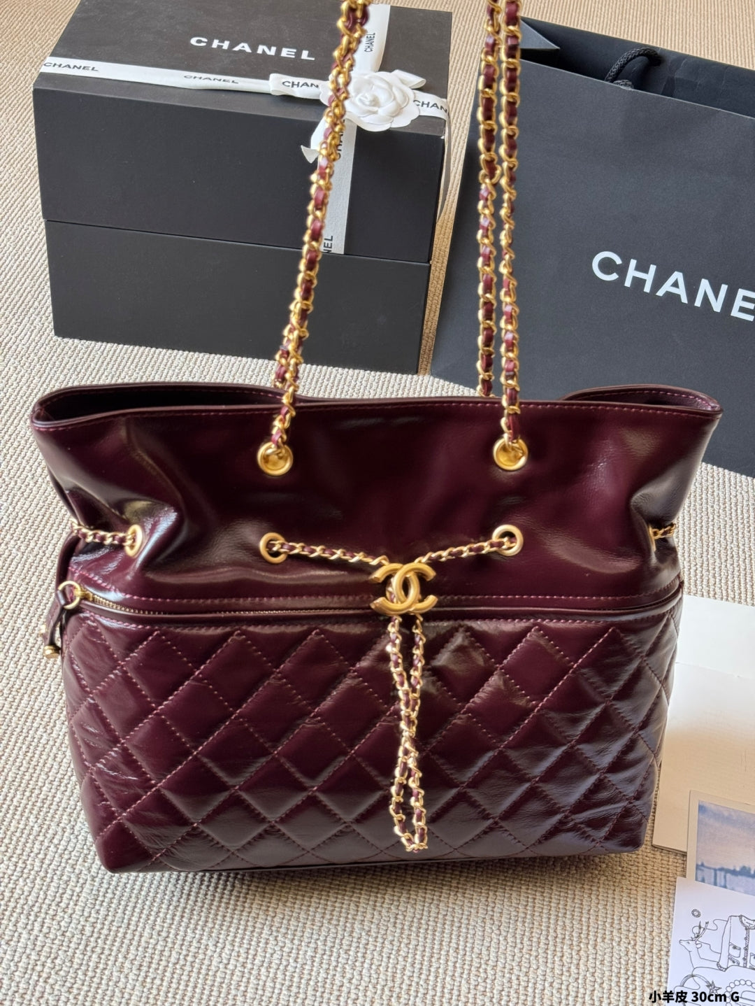 Cc new arrival tote chain bag size: 30*25 cm