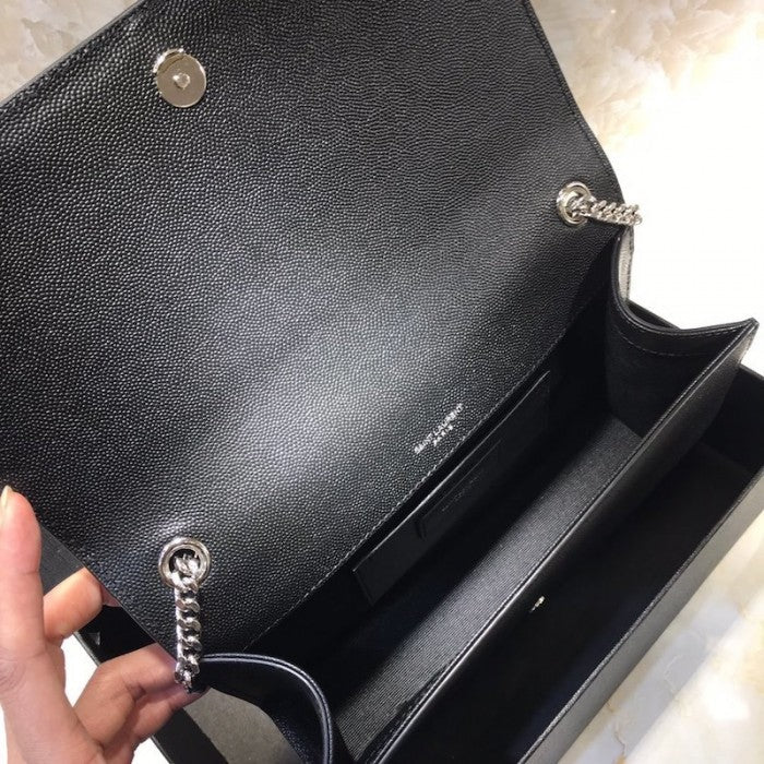 Y Black Kate Medium Leather Shoulder Bag