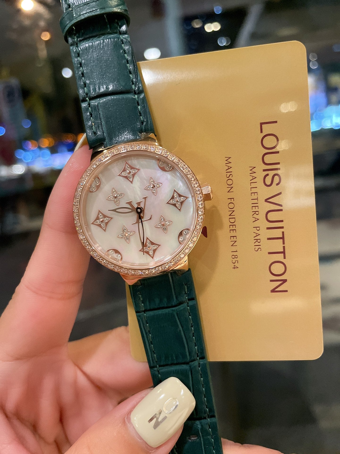 Louis Tambour slim monogran women watch 39mm
