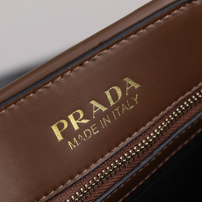 PP big size leather Symbole bag with topstitching
