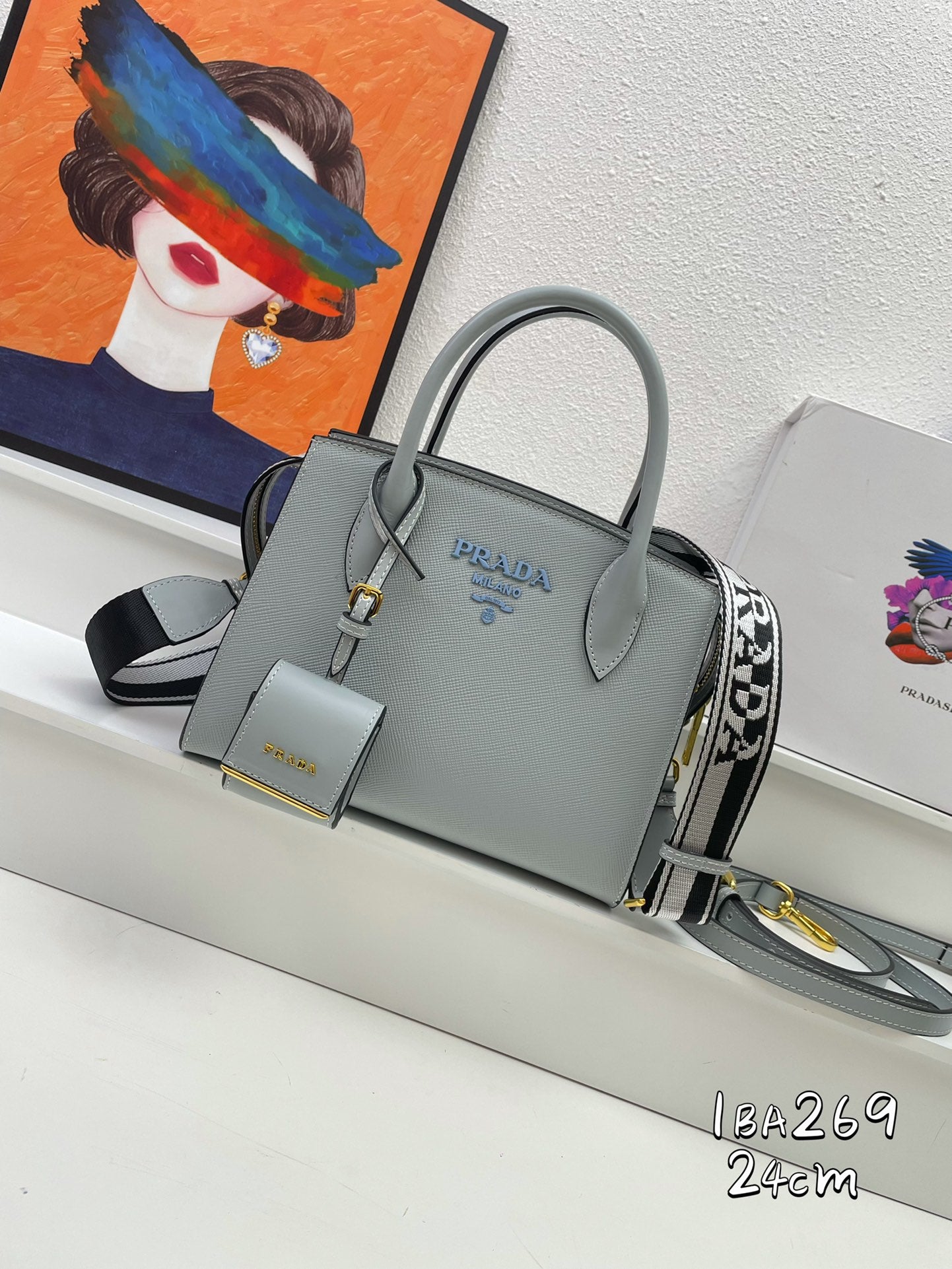 Pra Monochrome new arrival bag size : 24.18.12cm