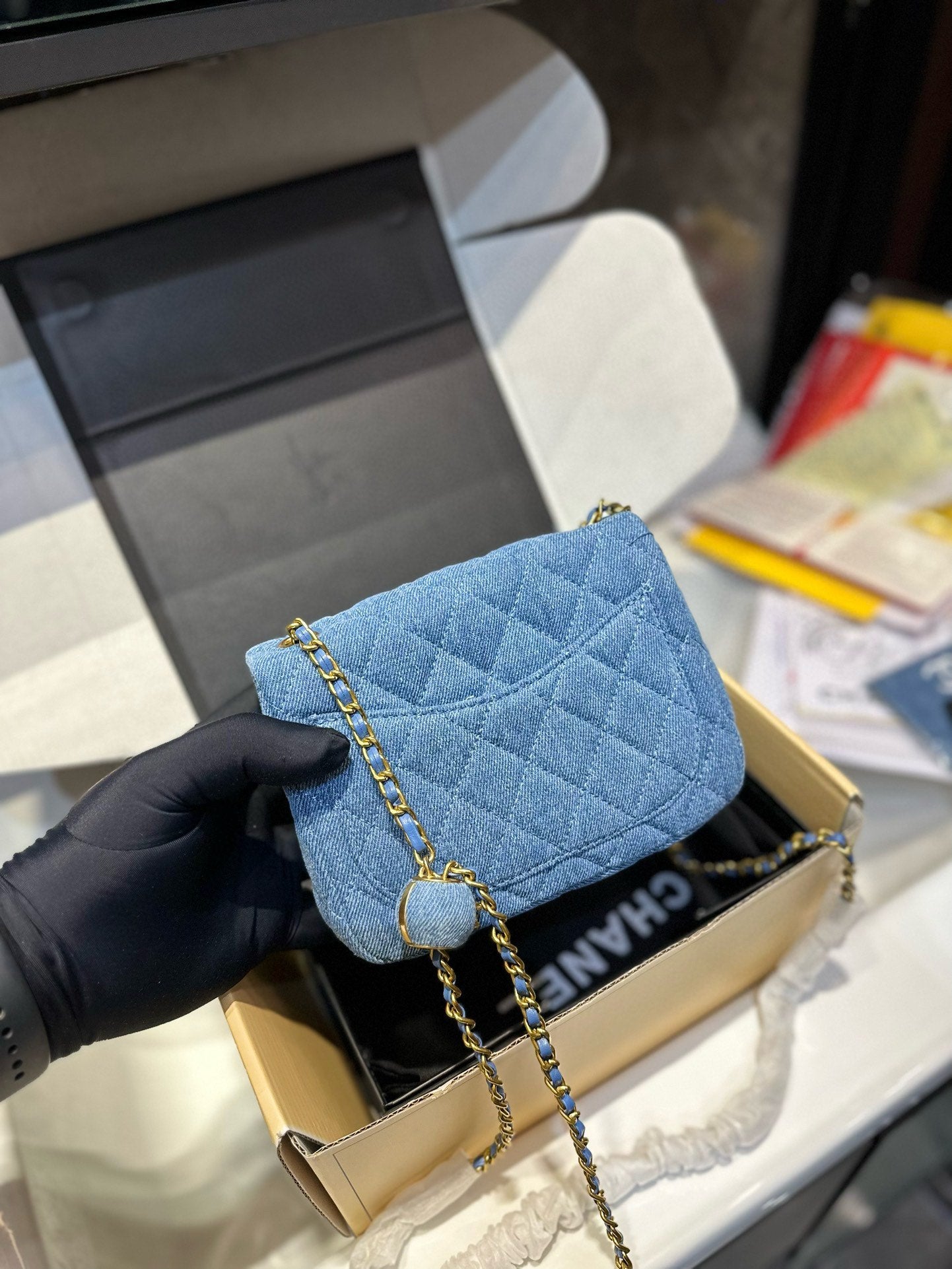 CC new arrival mini cf denim bag