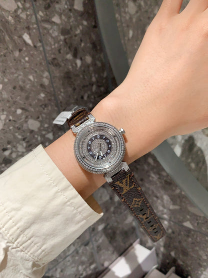 Louis Tambour slim monogran women watch 36mm