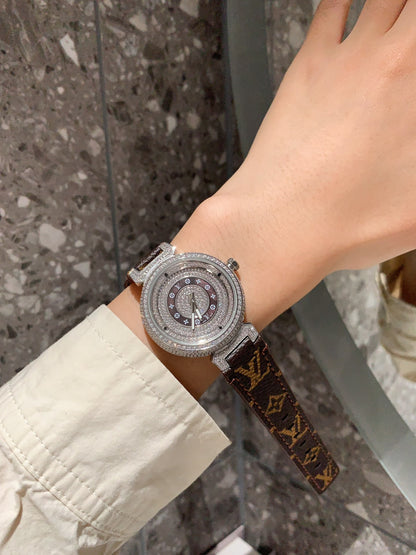Louis Tambour slim monogran women watch 36mm