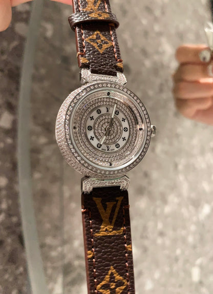 Louis Tambour slim monogran women watch 36mm