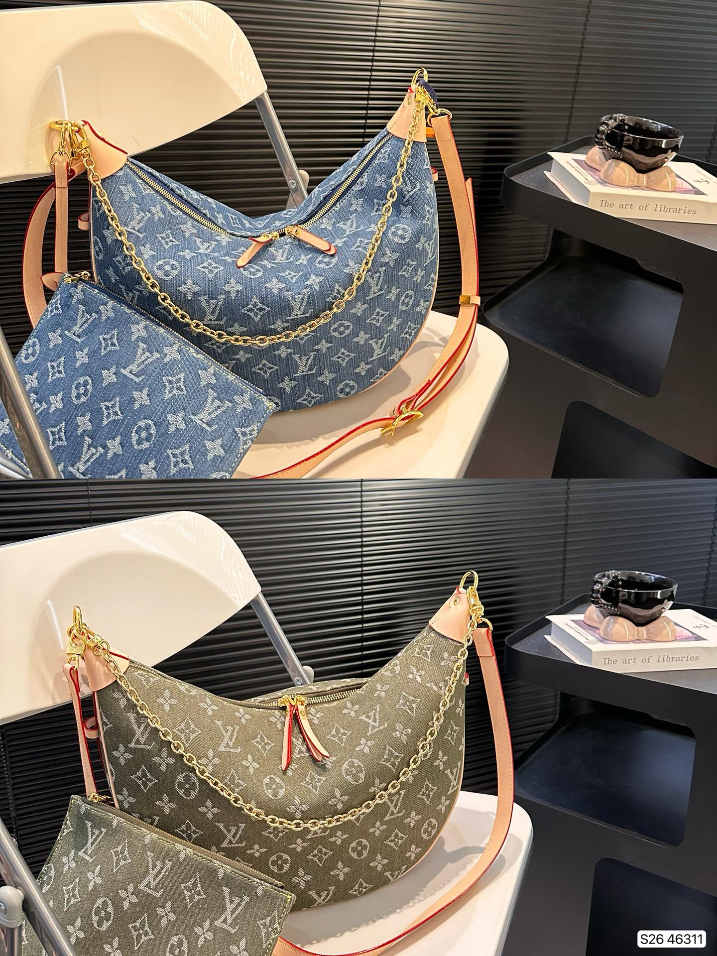 Louis new arrival hobo denim bag size: 41* 24 cm