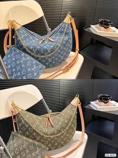 Louis new arrival hobo denim bag size: 41* 24 cm