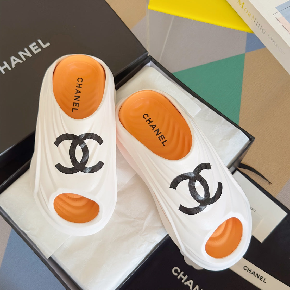 CC new arrival men and women 01 slippers heels 4.5 cm