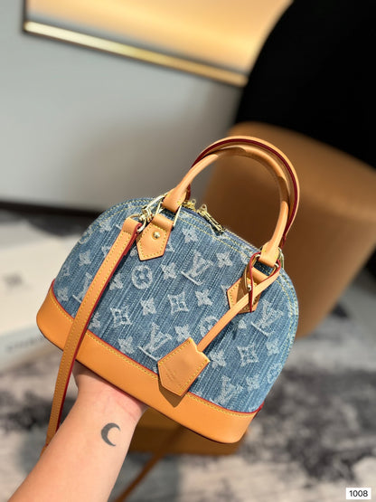 Louis alma bb Retiro denim bag size: 24×18cm