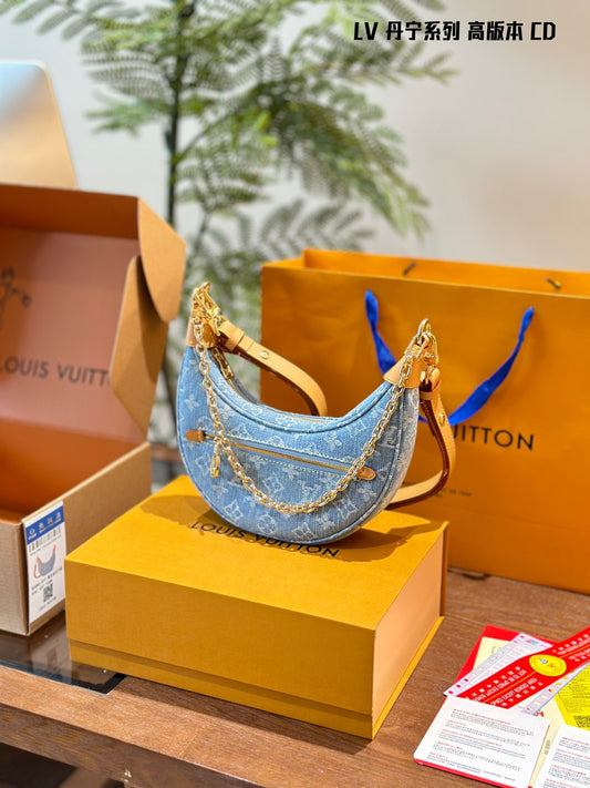 louis new arrival denim nano loop bag small size