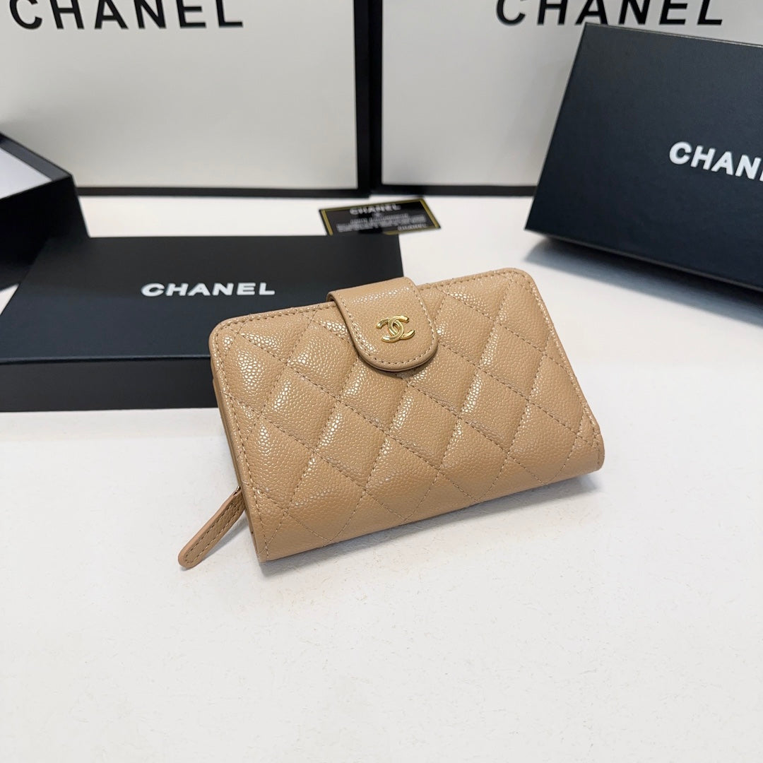 Cc new arrival caviar leather wallet size: 15*10 cm