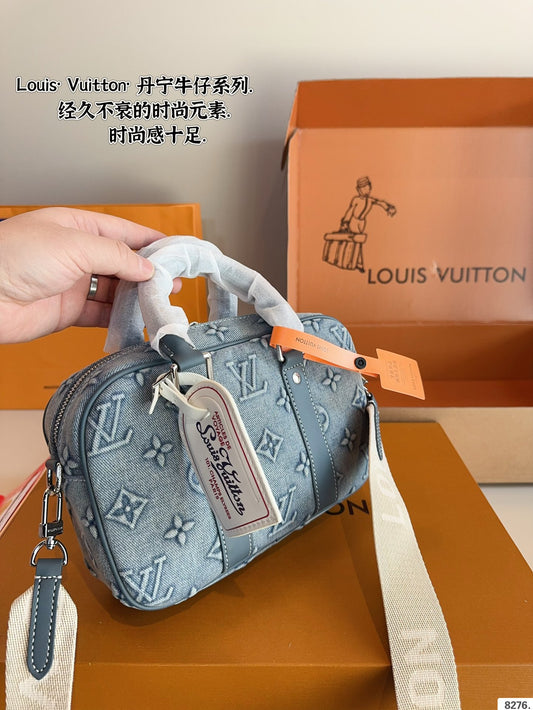 Louis new arrival denim briefcase bag size:24*7*16cm