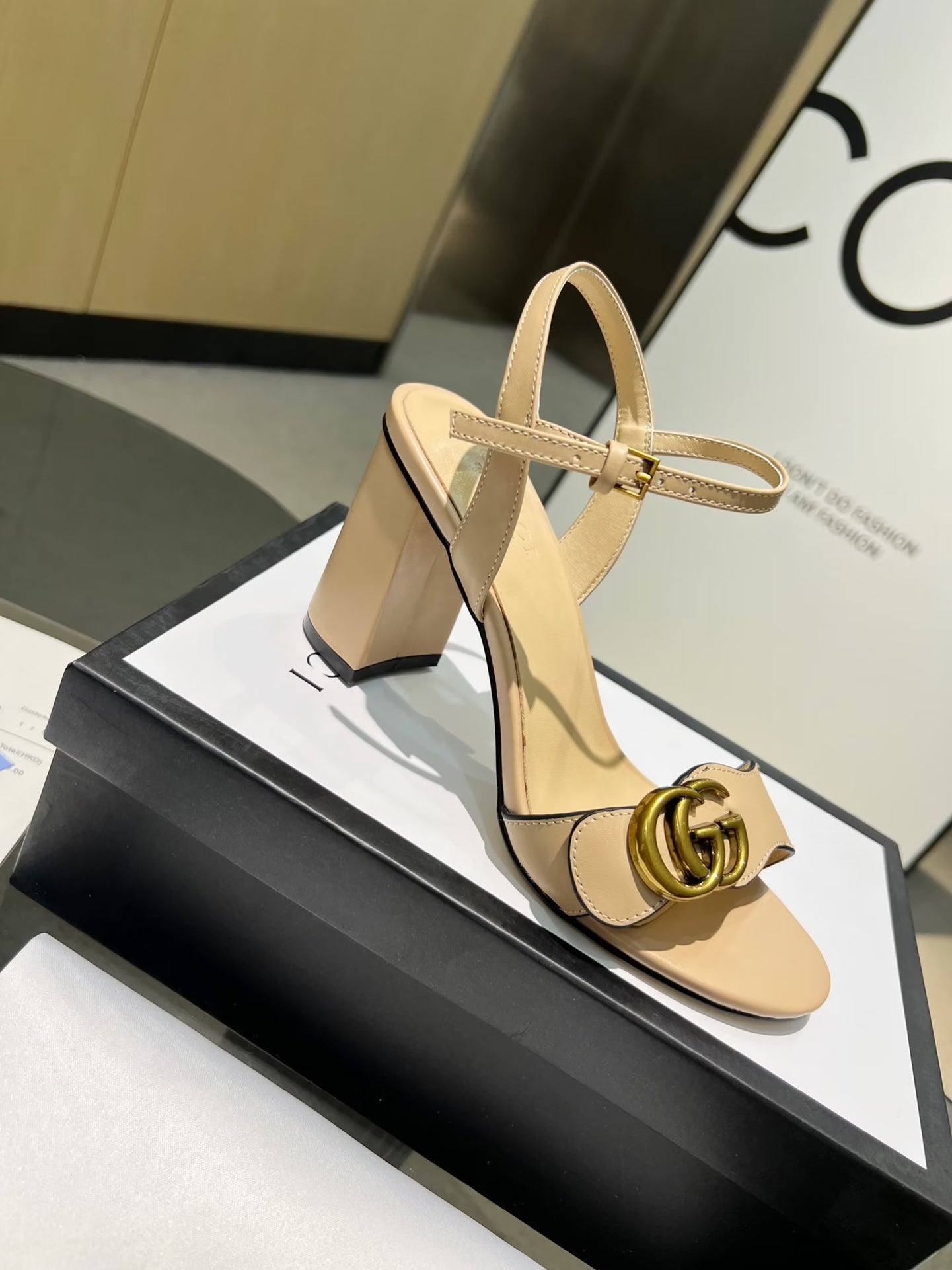 GG new arrival women heels 8 cm