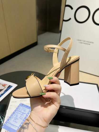 GG new arrival women heels 8 cm