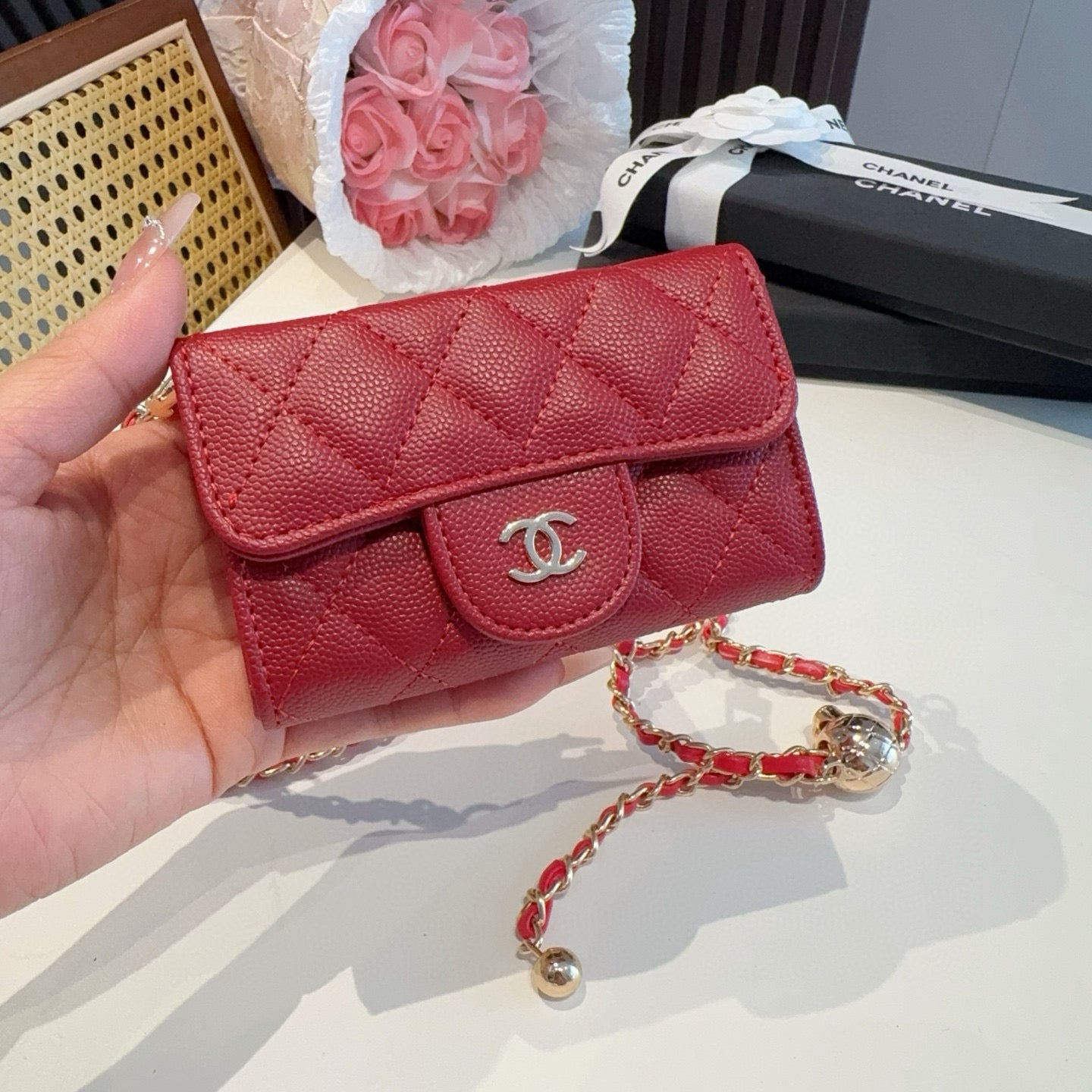 Cc new arrival chain  wallet size: chain 11*7.5*2cm