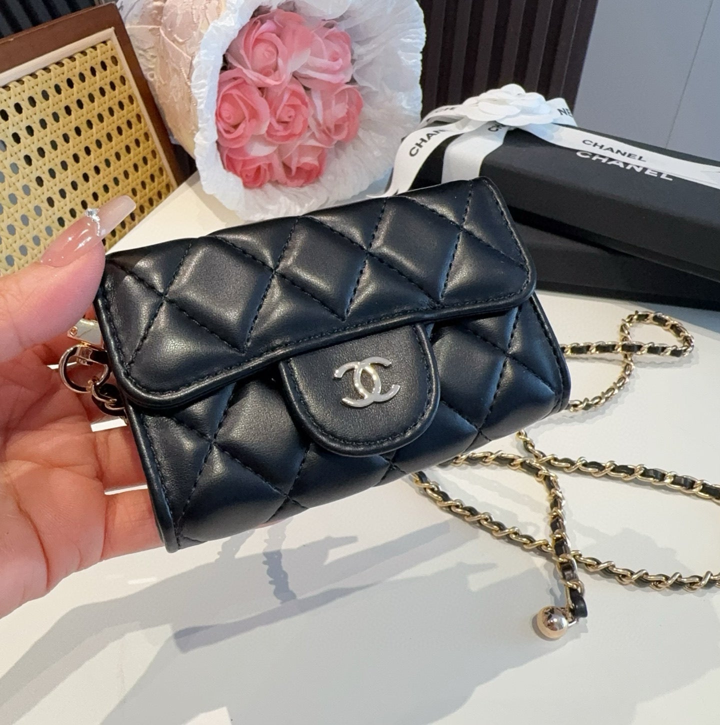 Cc new arrival chain  wallet size: chain 11*7.5*2cm