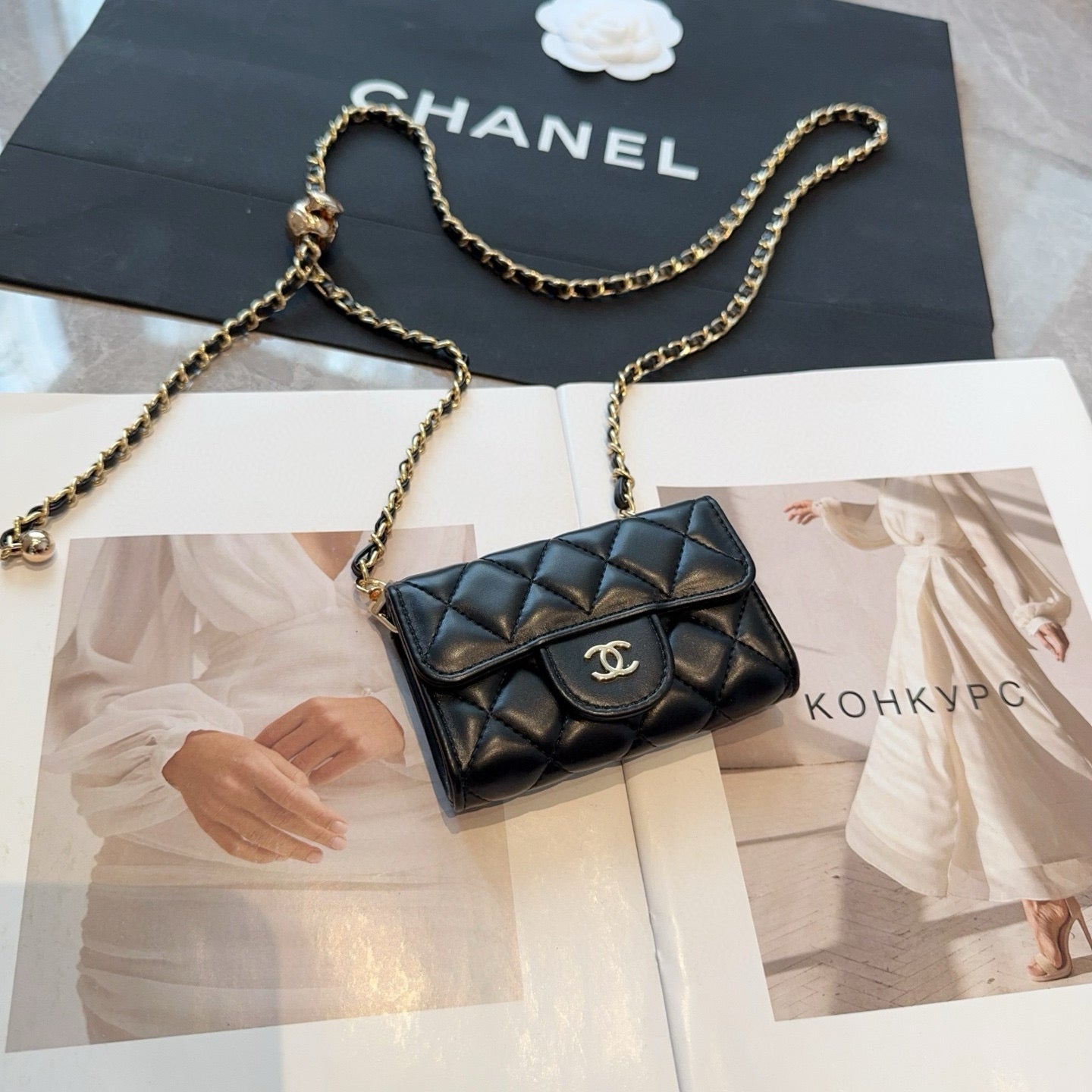 Cc new arrival chain  wallet size: chain 11*7.5*2cm