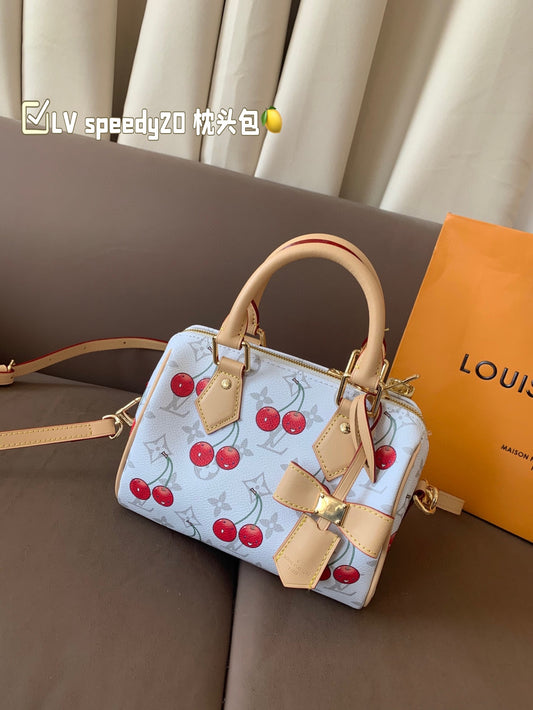 Louis new arrival SPEEDY 20 cherry bag size:20*15 cm
