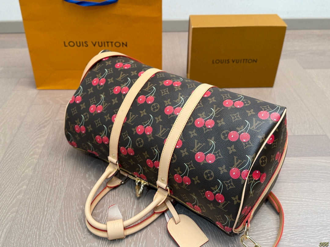 louis new arrival keepall cherry travel bag