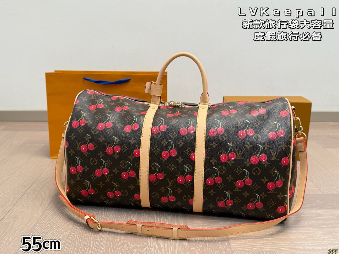 louis new arrival keepall cherry travel bag
