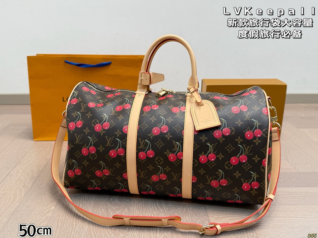 louis new arrival keepall cherry travel bag