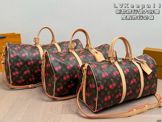 louis new arrival keepall cherry travel bag