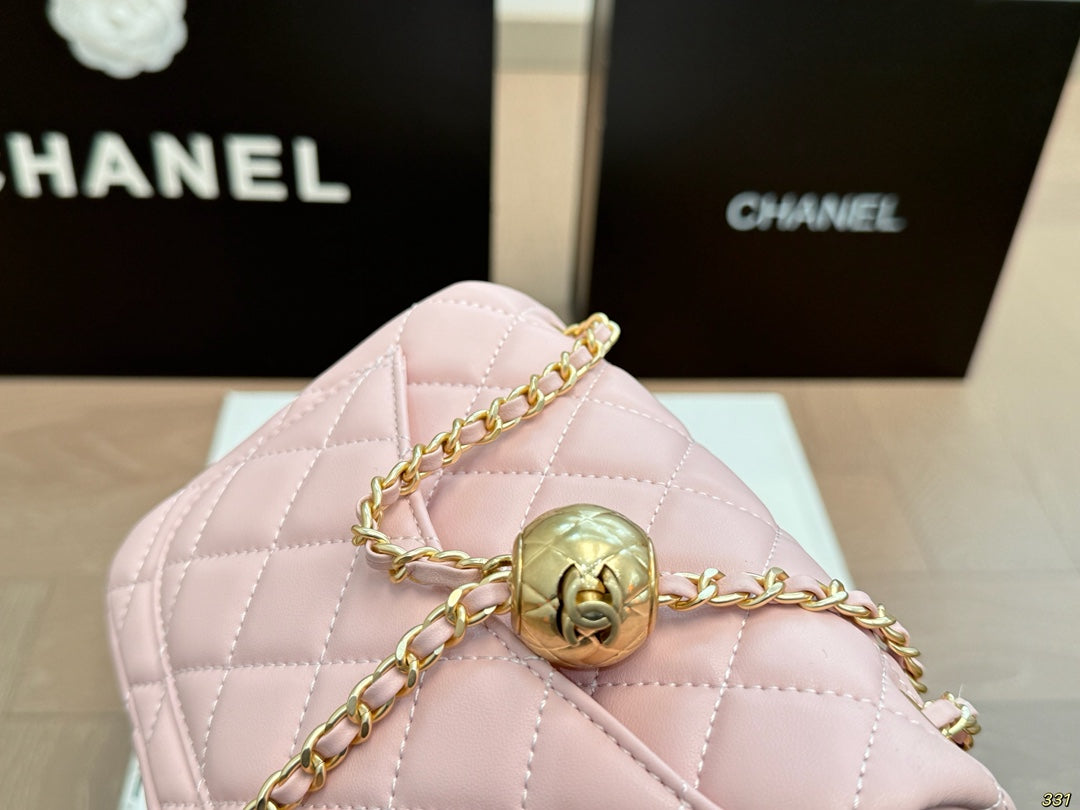 Cc new arrival pink gold ball chain bag