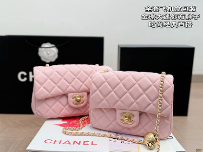 Cc new arrival pink gold ball chain bag