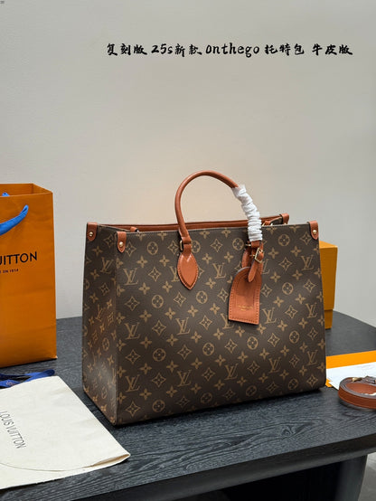 Louis new arrival 25ss onthego tote bag size: 41 cm