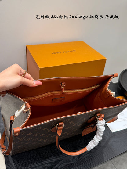 Louis new arrival 25ss onthego tote bag size: 41 cm