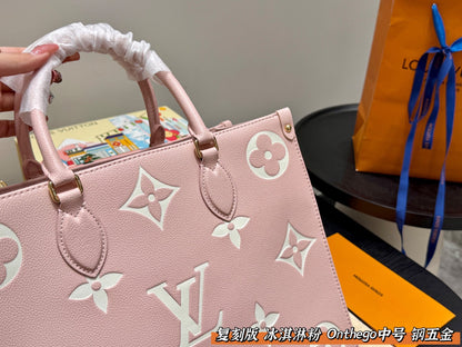 Louis new arrival pink Onthego tote bag