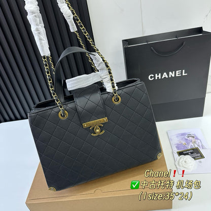 Cc new arrival vintage tote bag size: 35.24 cm