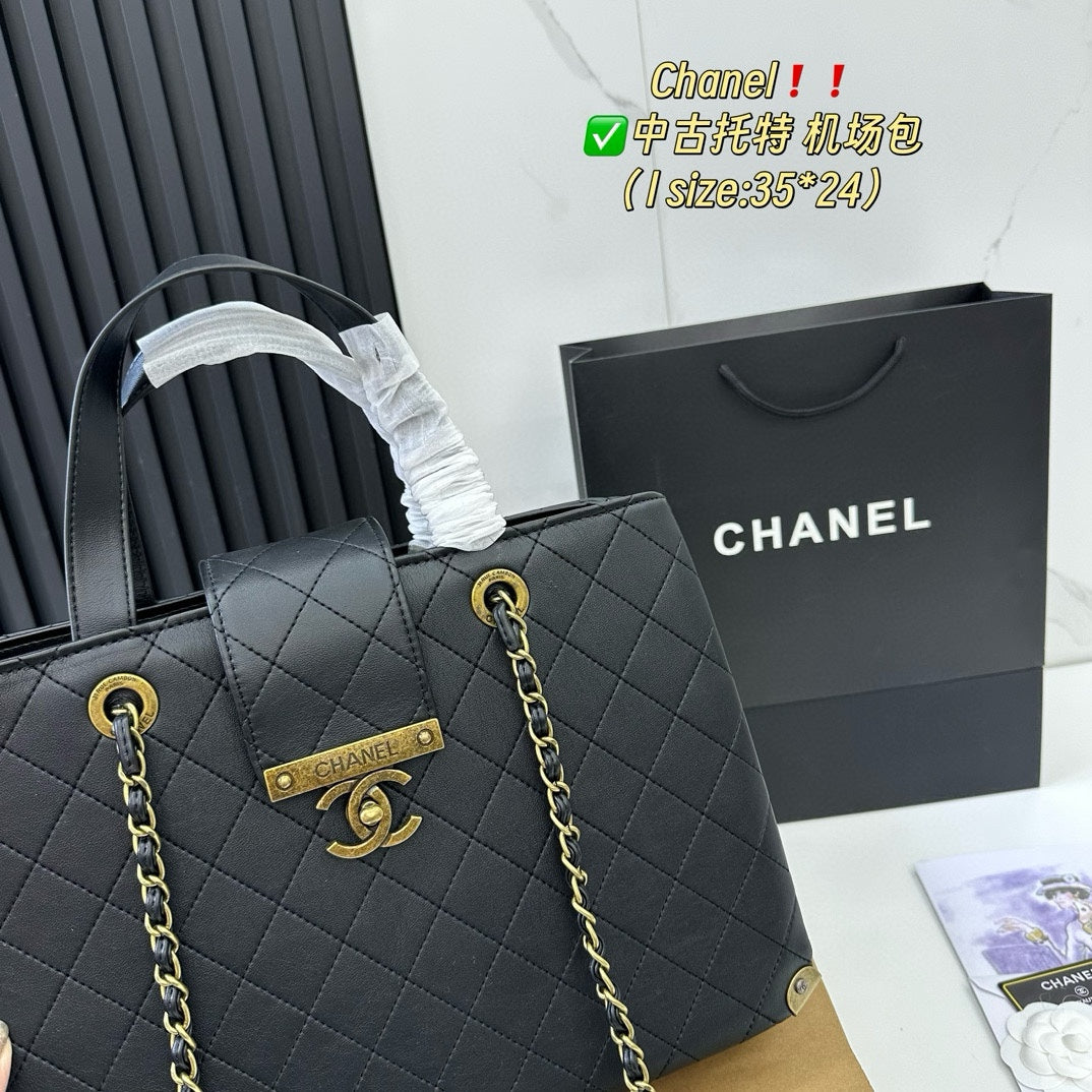 Cc new arrival vintage tote bag size: 35.24 cm