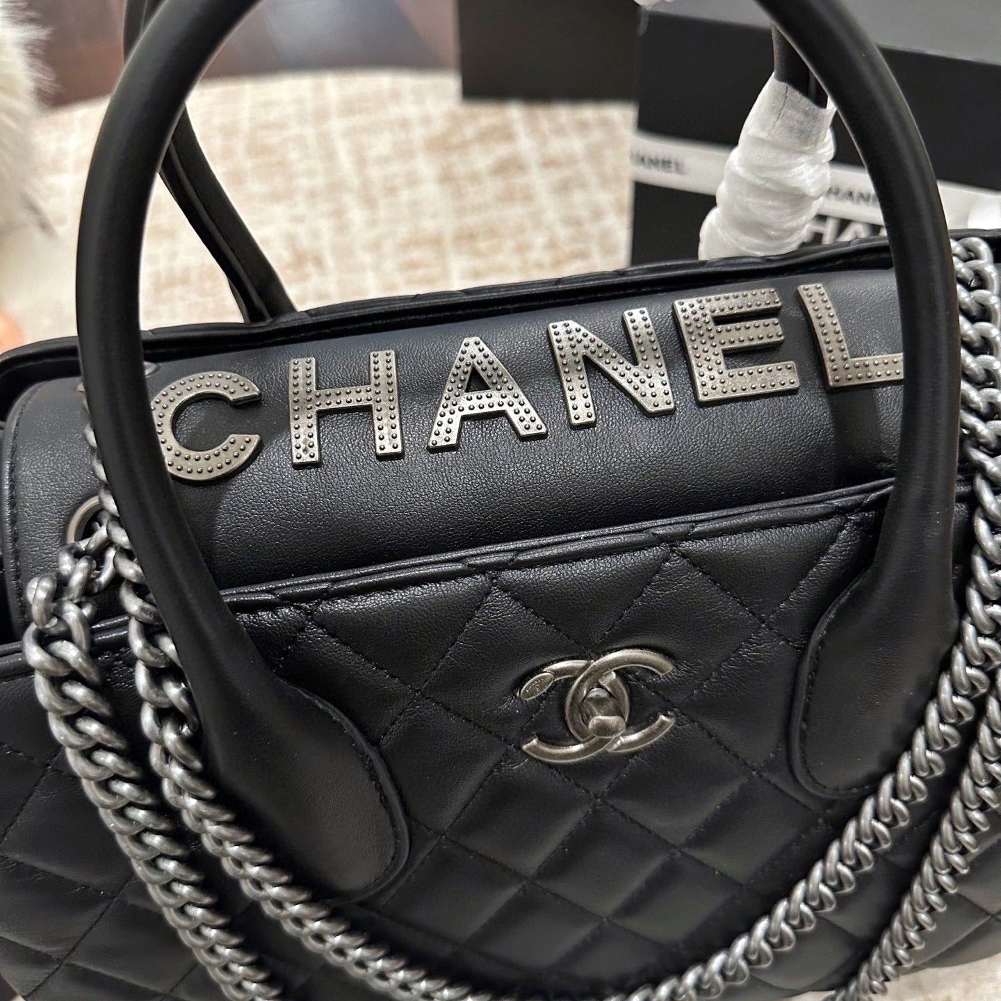 Cc new arrival vintage tote bag size:34 cm
