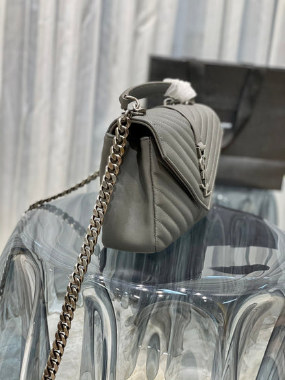 Y College Medium Quilted leather Bag