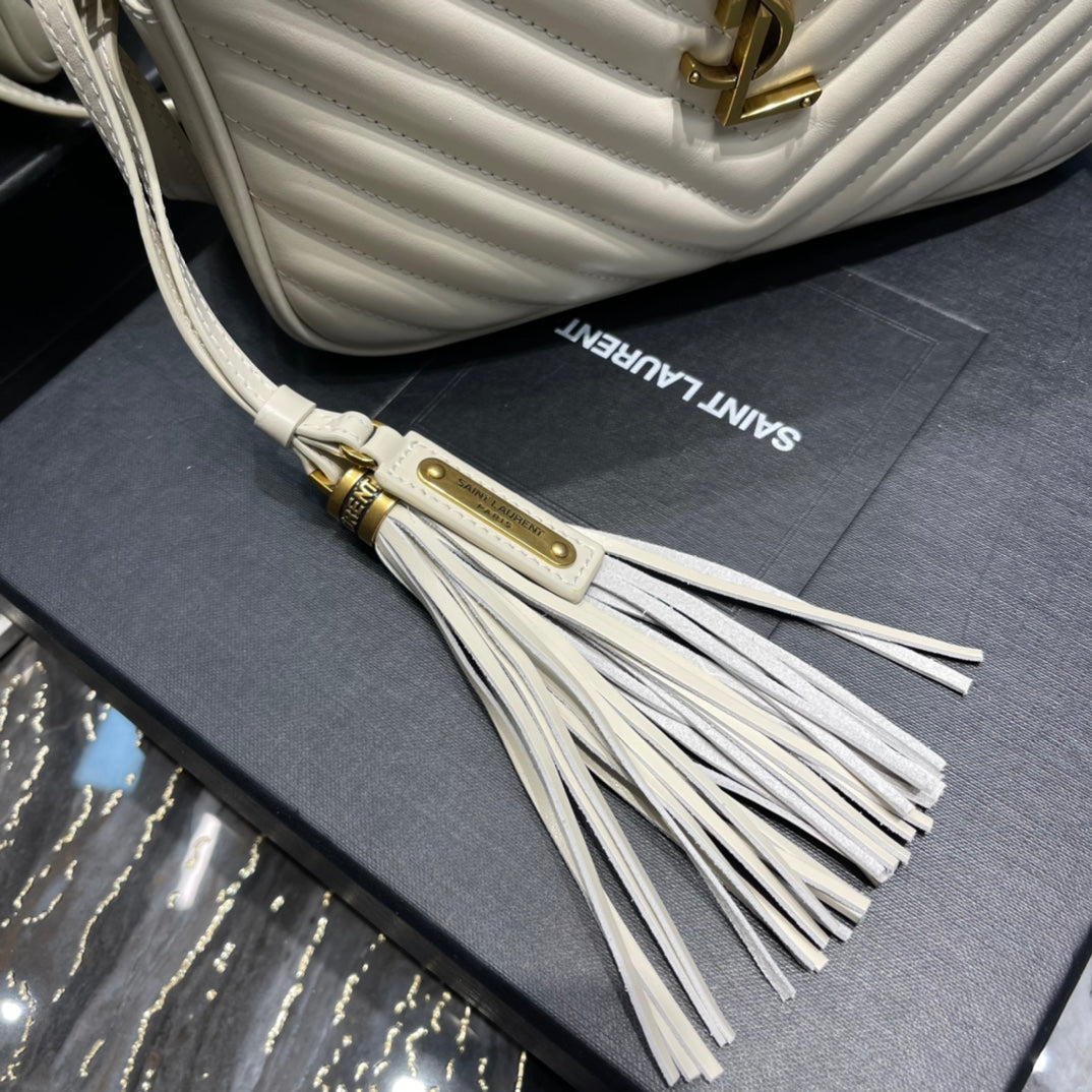 Y Lou Camera Bag In Quilted Leather