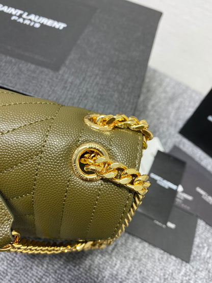 Y  Envelope Medium Bag In Mix Matelasse Grain  De Poudre Embossed Leather