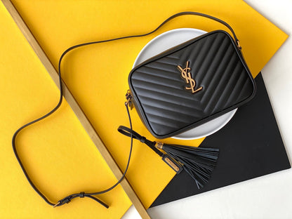 Y Lou Camera Bag In Quilted Leather