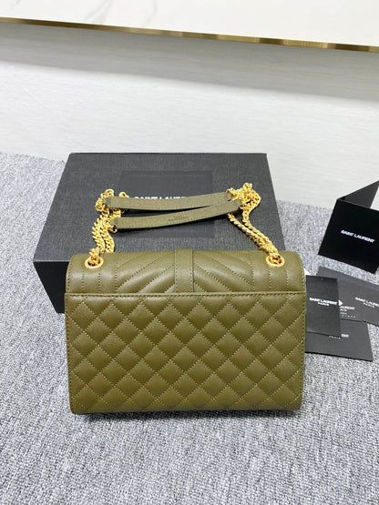Y  Envelope Medium Bag In Mix Matelasse Grain  De Poudre Embossed Leather