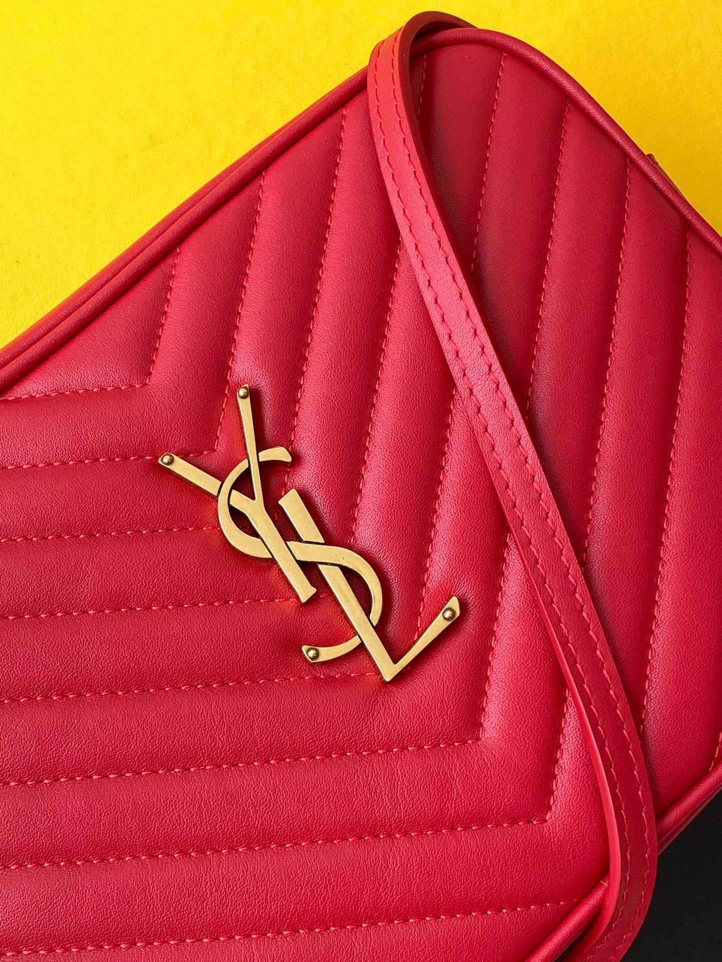 Y Lou Camera Bag In Quilted Leather