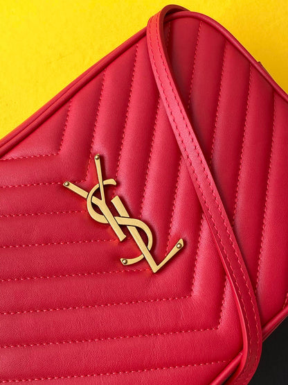 Y Lou Camera Bag In Quilted Leather